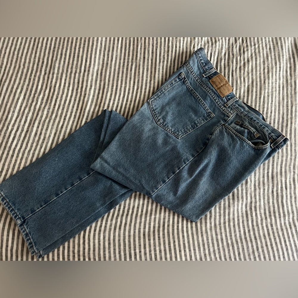 Eddie Bauer mens big and tall relaxed fit denim jeans. 42X34